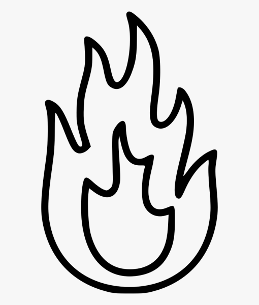 Огонь раскраска