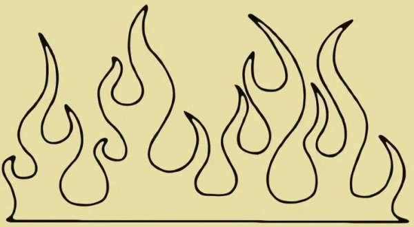 Трафарет пламя