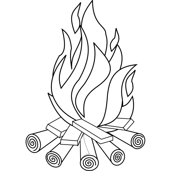 Костер раскраска