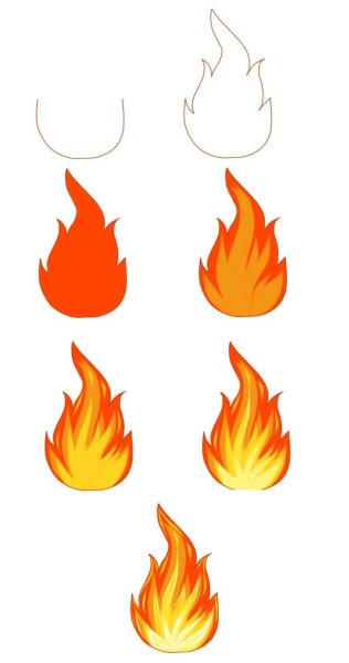 Огонь рисунок