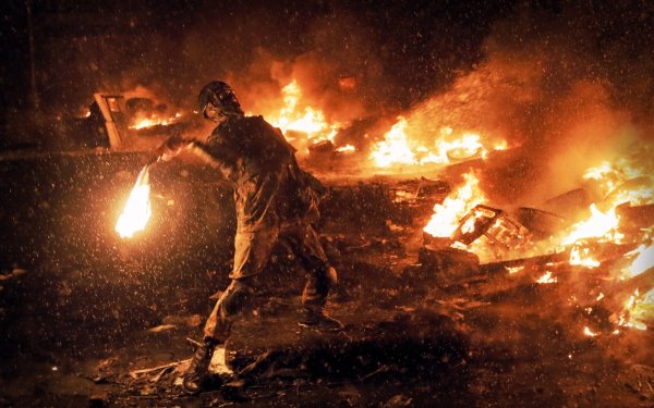 Солдат в огне
