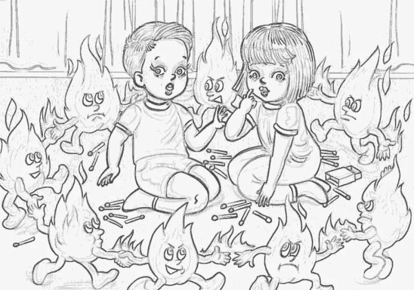 Раскраска пожарная безопасность