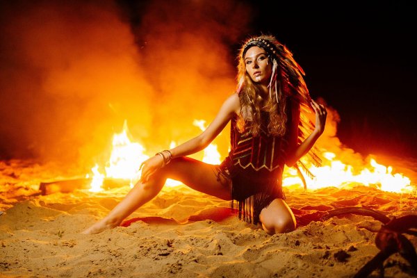Фотосет с огнем