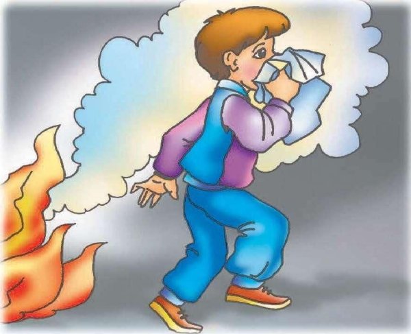 Дым при пожаре детям