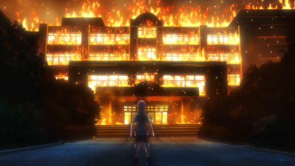 Горящий город аниме