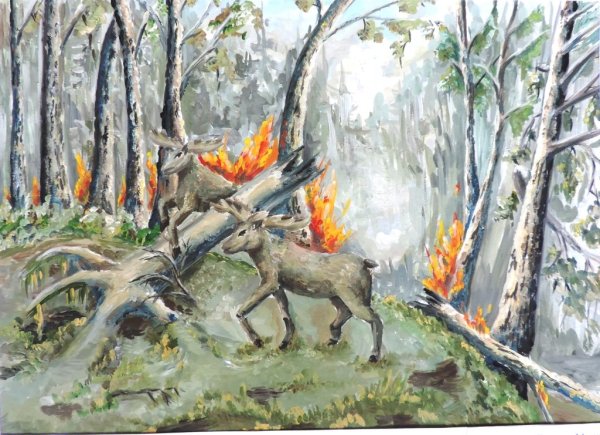 Неопалимая Купина пожар в лесу