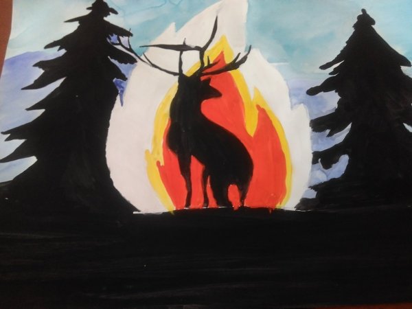 Рисунок на тему огонь