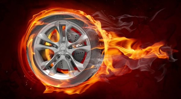 Колесо с пламенем