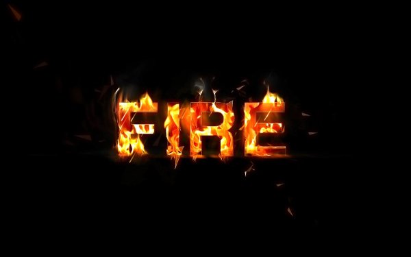 Огненная надпись Fire