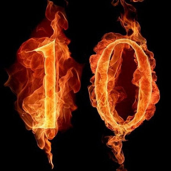 Цифра 10 Огненная