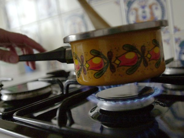 Кастрюля на газовой плите