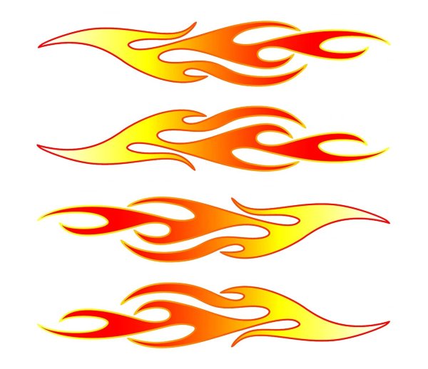 Языки пламени на авто