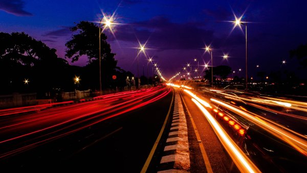 Ночная дорога фон