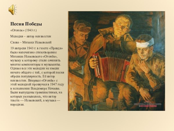 («Бьется в тесной печурке огонь» а. Суркова