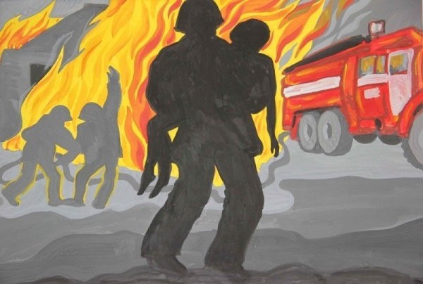 Рисунок на пожарную тему