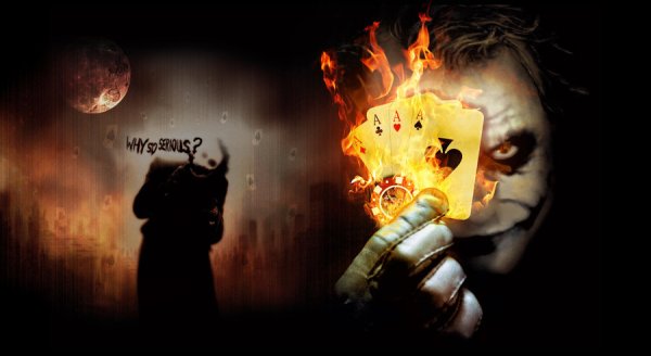 Джокер с горящими картами