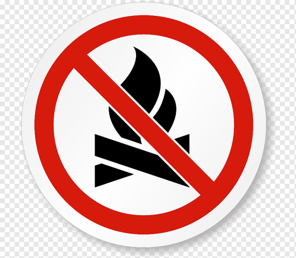 Запрещающие знаки пожарной безопасности