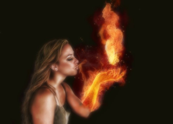 Девушка и огонь