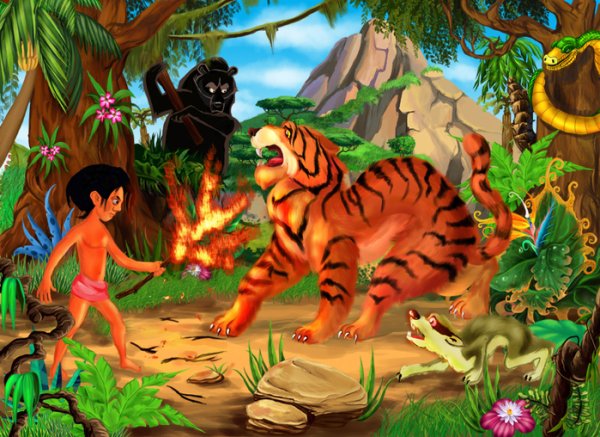 Маугли, Шерхан красный цветок