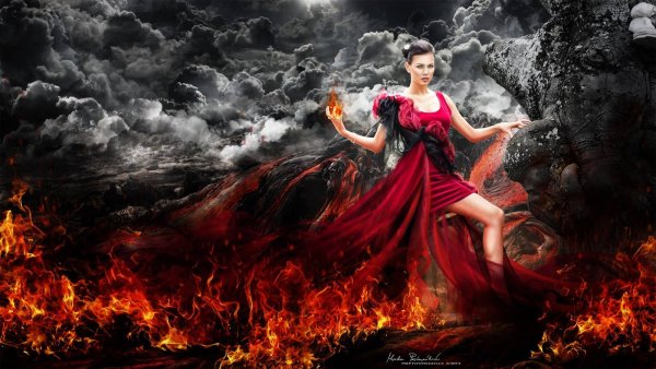 Огненное платье