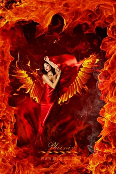 Девушка с огненными крыльями