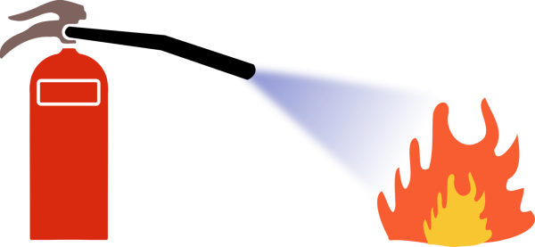 Огнетушитель и огонь