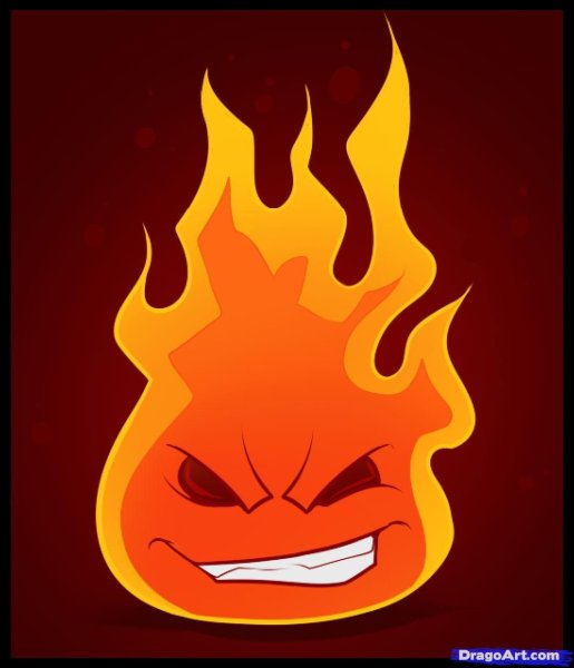 Лицо в огне