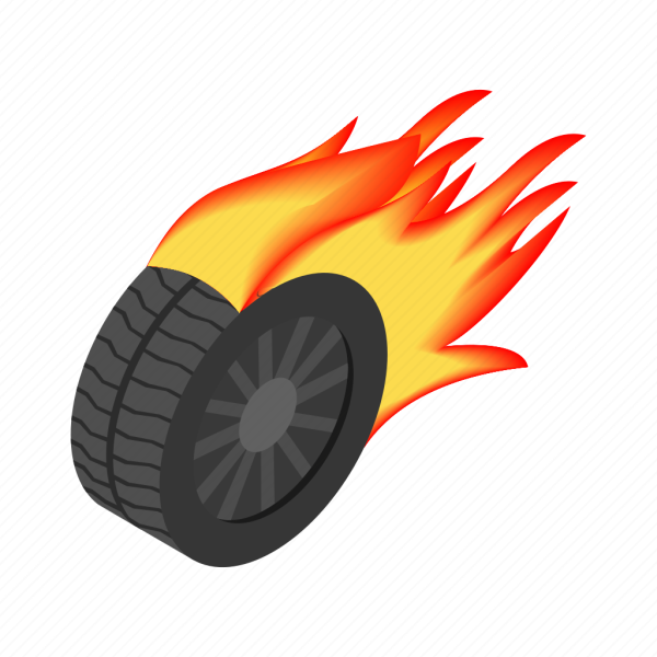 Колесо с пламенем