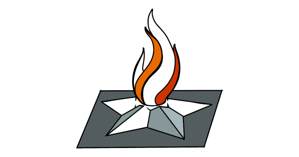 Вечный огонь раскраска для дошкольников