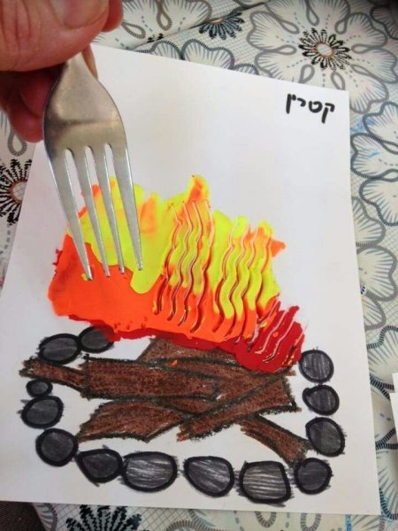 Аппликация на тему огонь