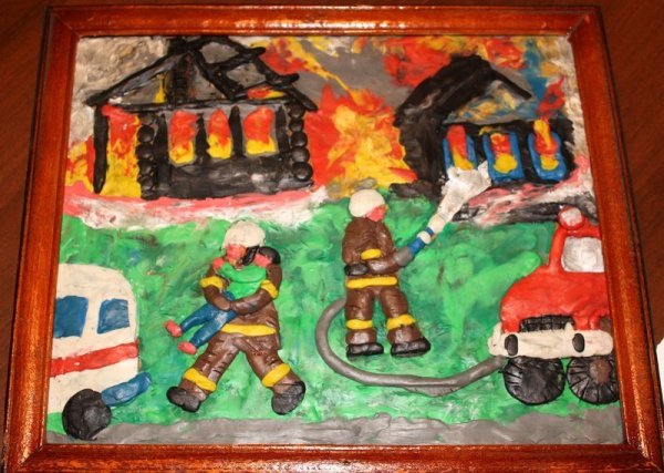 Панно на пожарную тему
