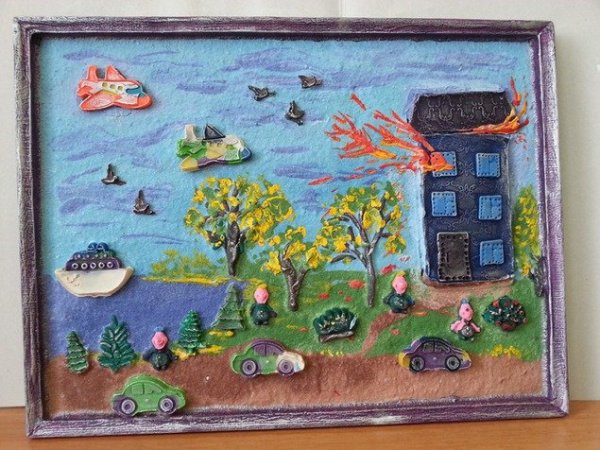 Аппликация огонь друг