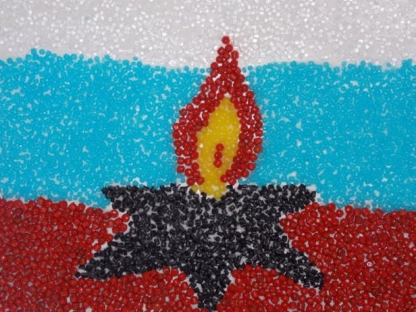 Вечный огонь из крупы