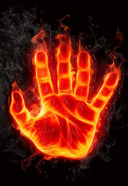 Крутая ава с пламенем