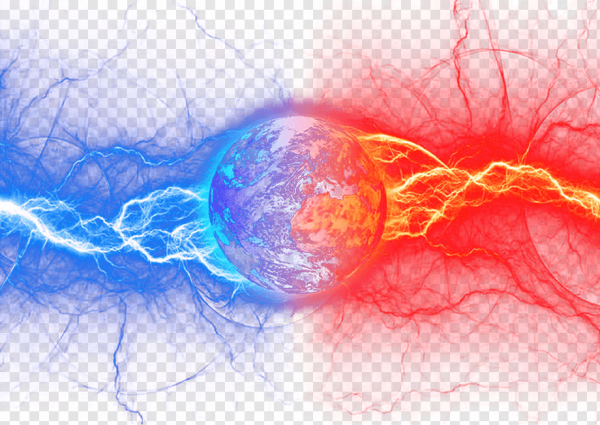 Электрический разряд на прозрачном фоне