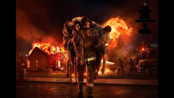 Пожарный герой