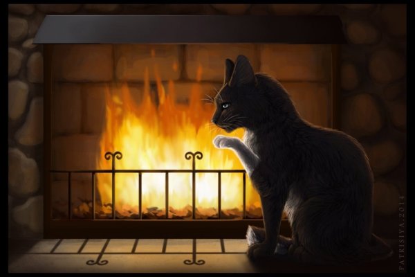 Кот у камина