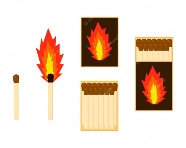 Карточки с изображением спички