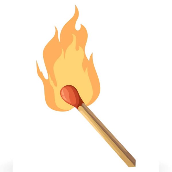 Горящая спичка