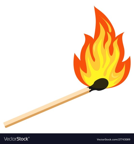 Огонь спички на белом фоне