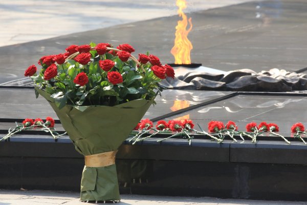 Цветы у вечного огня