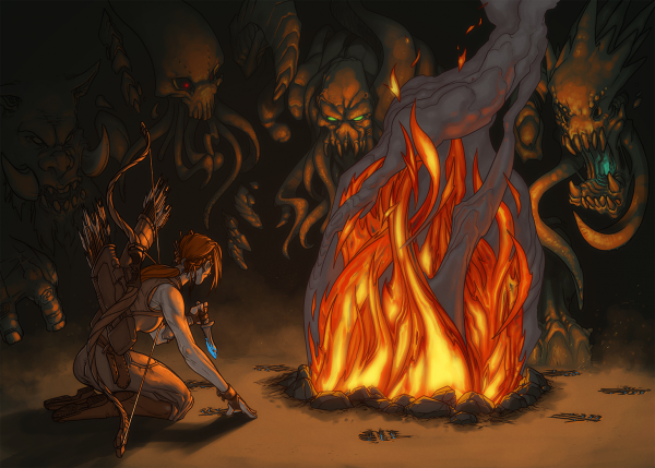 Костер арты