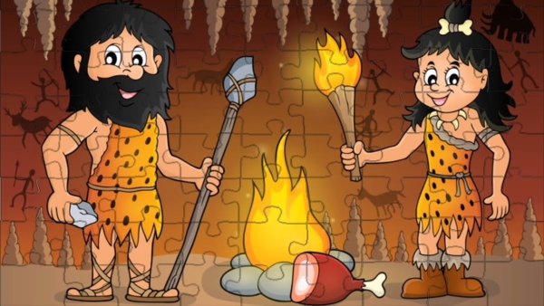 Древний человек и огонь