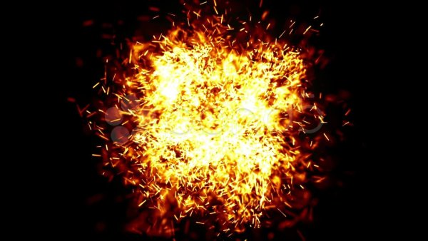 Взрыв на черном фоне
