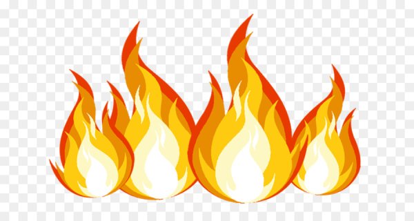 Огонь для детей на прозрачном фоне