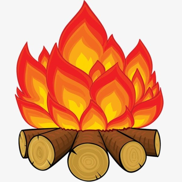 Костер нарисованный