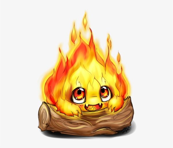 Кальцифер огонек рисунок