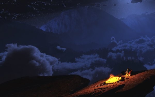 Горы в огне