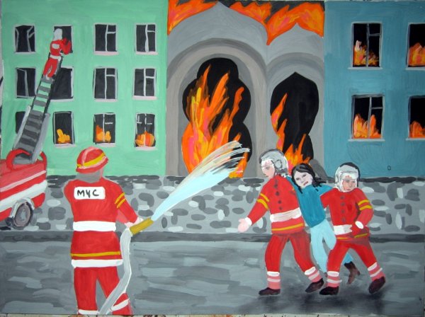Пожарный рисунок