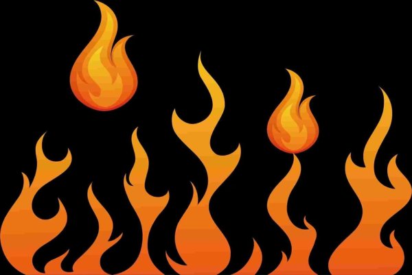 Картинки огня для срисовки